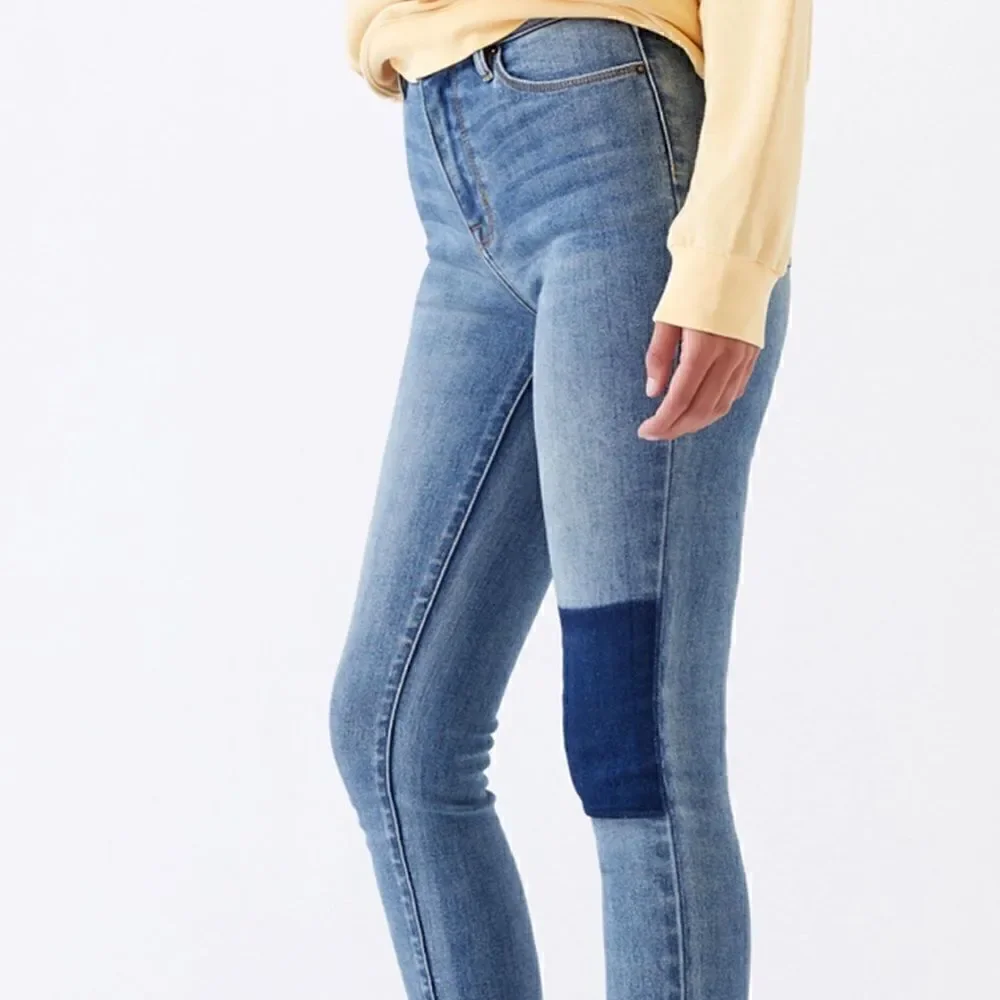 PacSun High Rise Jeggings Knee Panel Patch 27 Skinny Denim Jeans